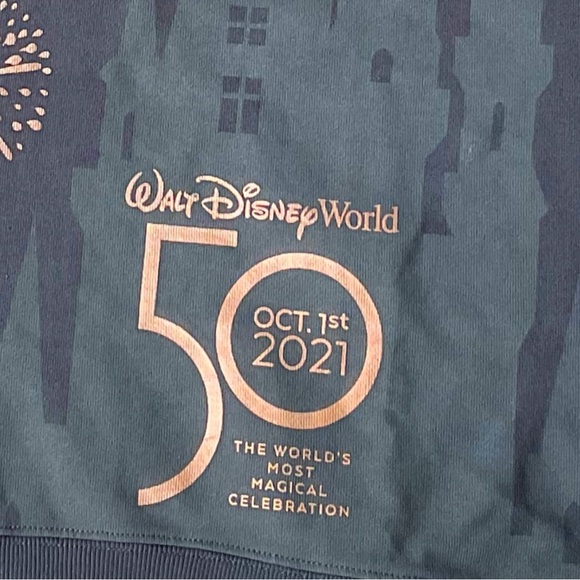 Walt Disney World 50th Anniversary Dolman Sleeve Sweatshirt Dark Grey Size L - Picture 5 of 9